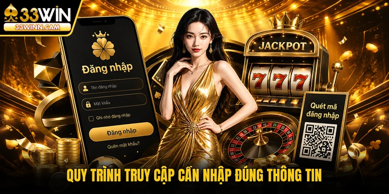 Quy trình truy cập cần nhập đúng thông tin